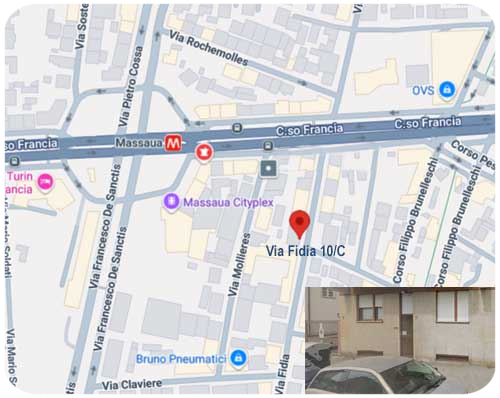 Mappa Via Fidia, 10 di Torino